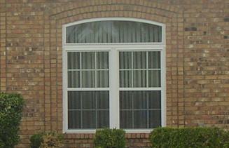 Twin Energy Master Vinyl Replacement Windows with Arched Transome