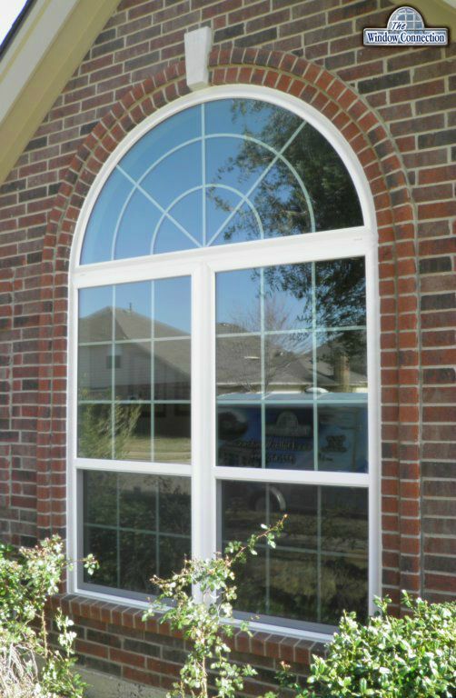 NT Windows VInyl Single Hung Energy Master Replacement Windows with Half Circle and Grids