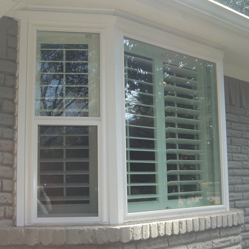 Wood Windows with Simulated Divided Lite Grids from the interior view