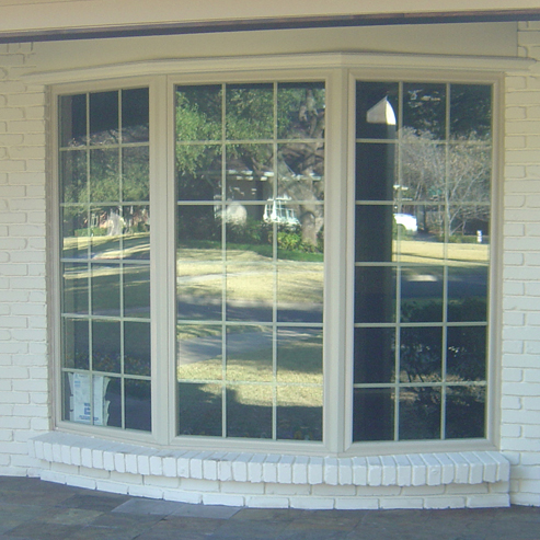 Alside Mezzo Vinyl Windows as Picture Window Bow Window converted into a Bay Window