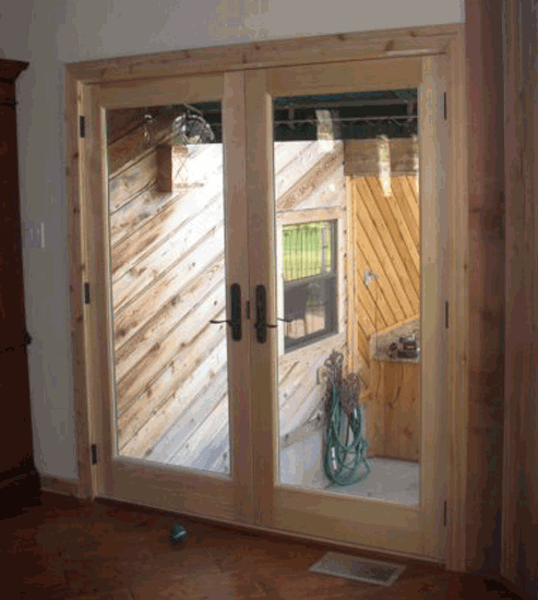 Wood French Doors are one of the most beautiful products out there. This one boasts three point locking hardware as well.