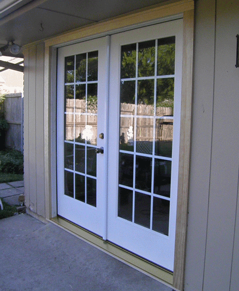Smooth Fiberglass French Doors are the most common we see today.