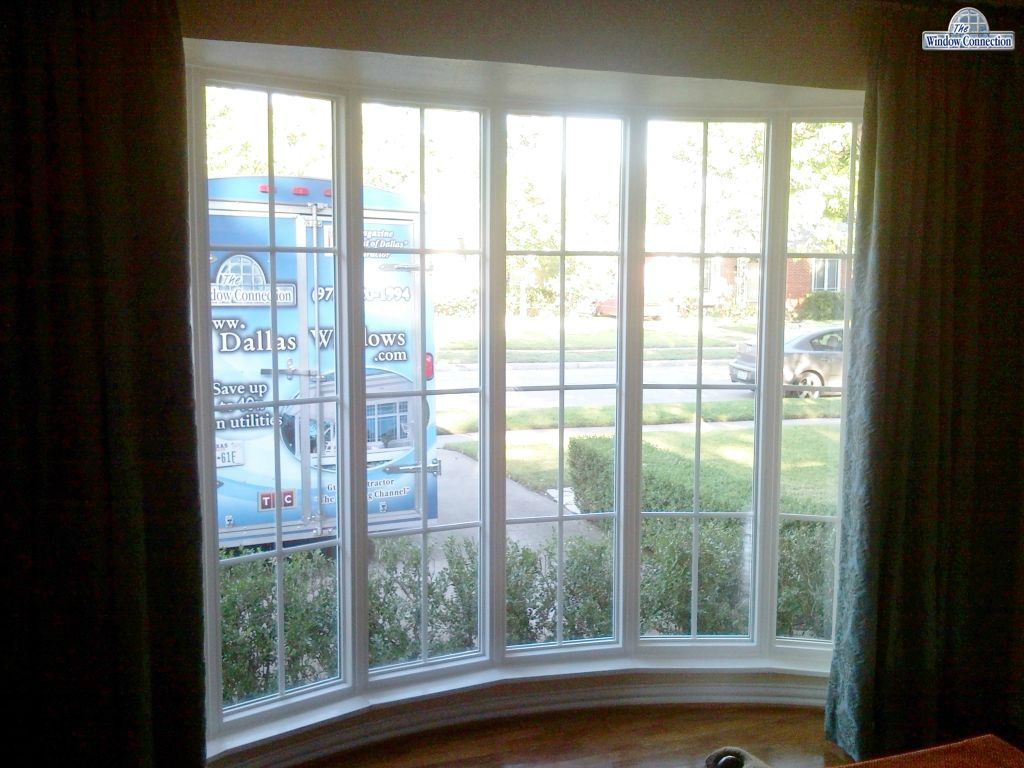 NT Window Slim Line Bow Window WIth Grids in Dallas Interior View