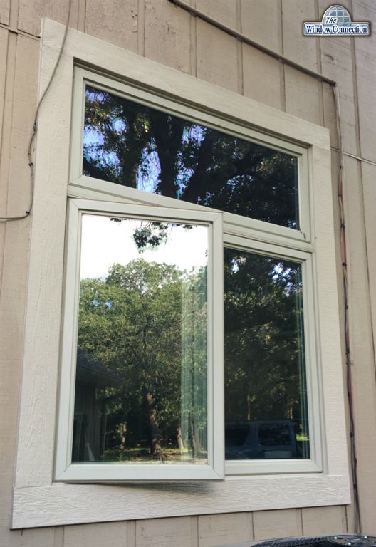 Simonton Twin Vinyl Casement Replacement Windows With Transome