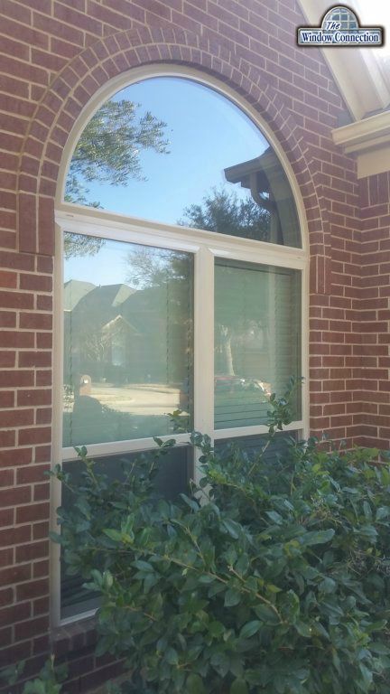 Tan NT Window Twin Replacement Energy Master Vinyl Windows with Half Circle