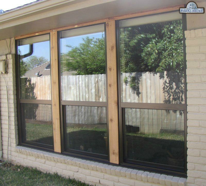 Don Young Thermally Broken Aluminum Single Hung Replacement Windows in Bronze in Dallas Texas