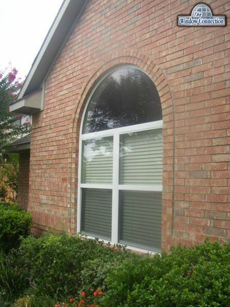 Half Circle Over Twin Single Hung Windows Without Grids