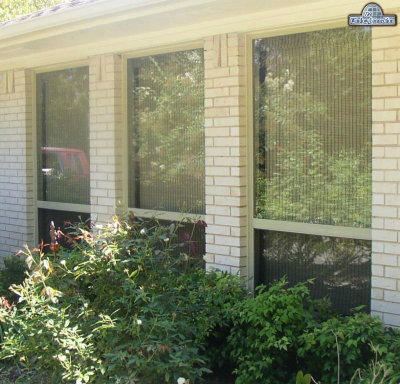Don Young Thermally Broken Aluminum Single Hung Replacement Windows in Tan in Dallas Texas
