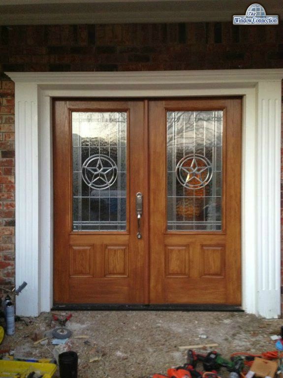 Texas Star Three Quarters Glass Thermatru Exterior Door with Nickle Caming