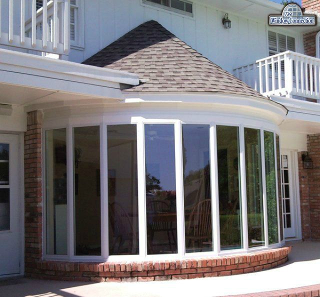 Twelve Lite Bow Window Replacement in Dallas Texas using Don Young Company Thermally Broken Aluminum Replacement Windows