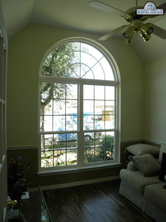 NT Windows VInyl Single Hung Energy Master Replacement Windows with Half Circle interior View