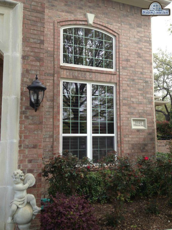 Twin Energy Master Vinyl Windows with Arched Transome 